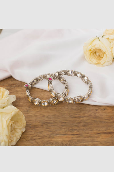 Zevar Polki kada's jewellery Indian designer wear online shopping melange singapore