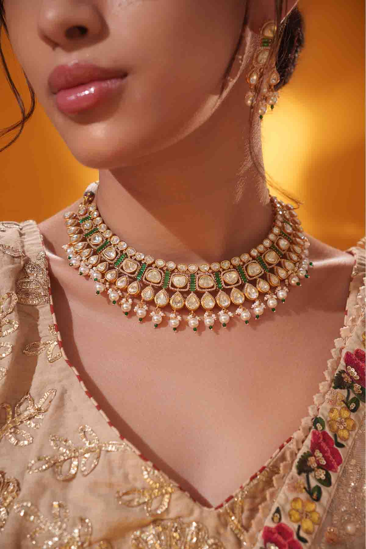 Zevar Stylish Moissanite Set indian designer wear online shopping melange singapore 