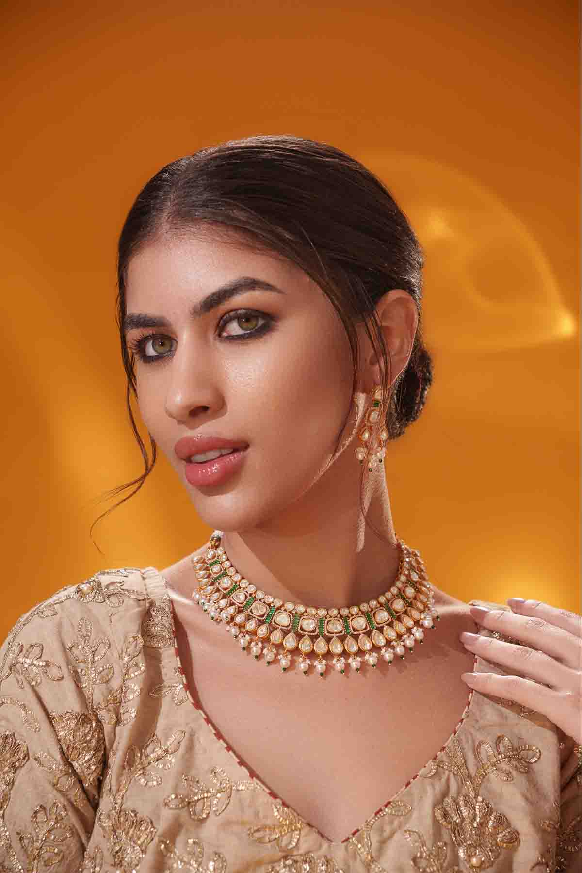 Zevar Stylish Moissanite Set indian designer wear online shopping melange singapore 