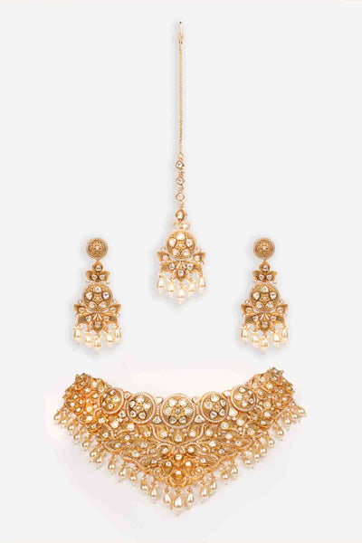 Zevar Traditional Necklace Set indian designer wear online shopping melange singapore 
