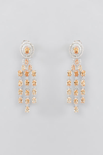 Zevar White Diamond Necklace Set indian designer wear online shopping melange singapore