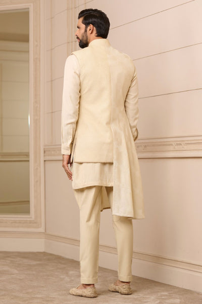 Tarun Tahiliani Menswear Waistcoat Gold indian designer wear online shopping melange singapore