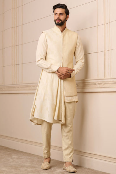 Tarun Tahiliani Menswear Waistcoat Gold indian designer wear online shopping melange singapore