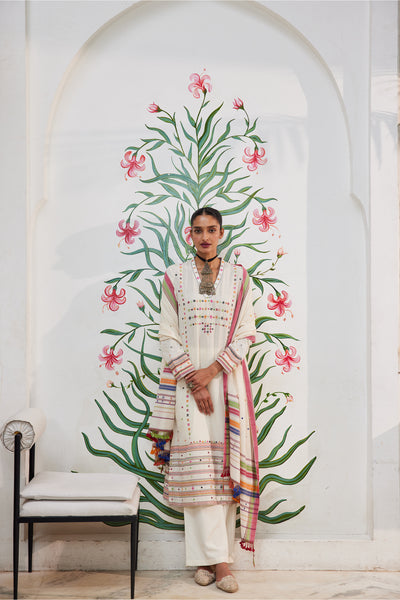 Anita Dongre Arna Suit Set Cream festive indian designer wear online shopping melange singapore 