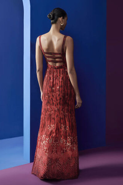 Anita Dongre Blaze Dress Red western indian designer wear online shopping melange singapore