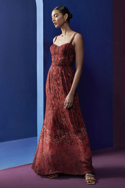 Anita Dongre Blaze Dress Red western indian designer wear online shopping melange singapore 