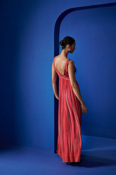 Anita Dongre Demelza Dress Red western indian designer wear online shopping melange singapore