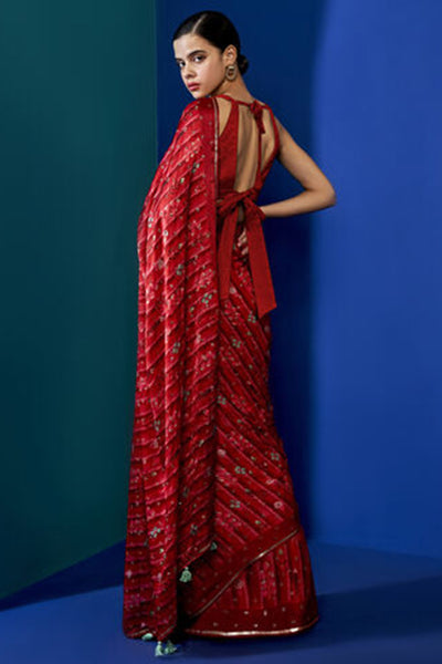 Anita Dongre Esperanza Saree Red festive indian designer wear online shopping melange singapore