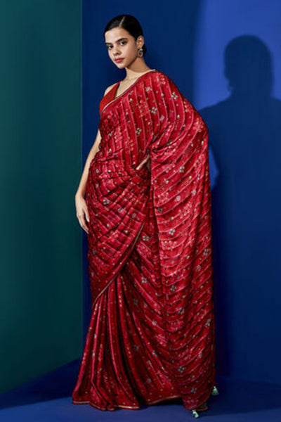 Anita Dongre Esperanza Saree Red festive indian designer wear online shopping melange singapore 
