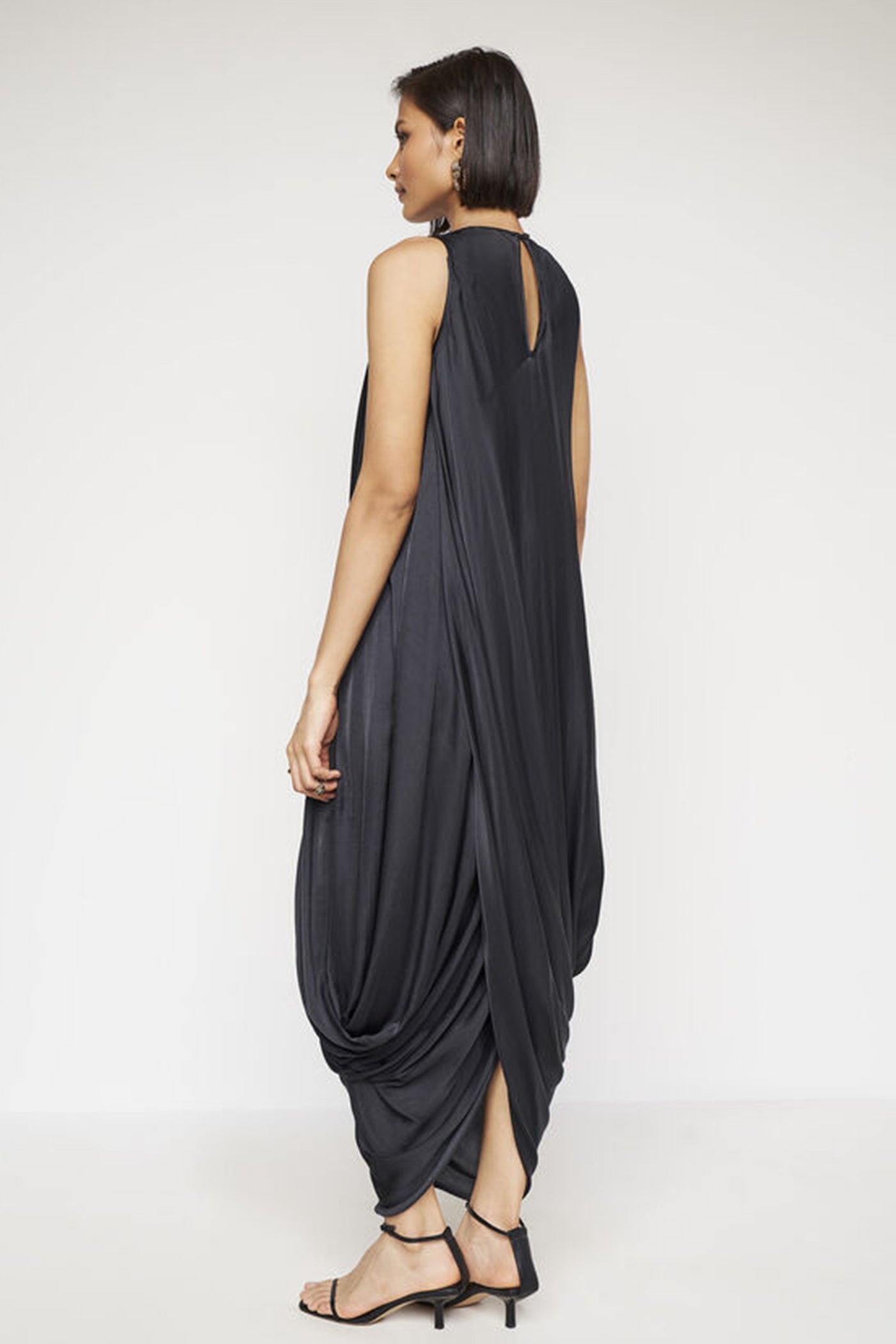 Anita Dongre Jules Dhoti Dress Black western indian designer wear online shopping melange singapore