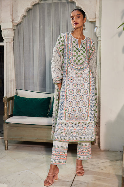 Anita Dongre Noor Suit Set White festive indian designer wear online shopping melange singapore 