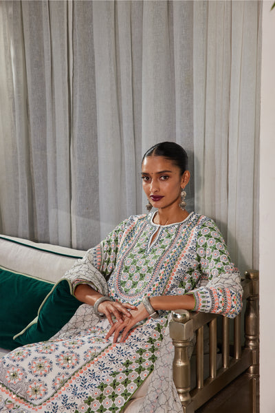 Anita Dongre Noor Suit Set White festive indian designer wear online shopping melange singapore