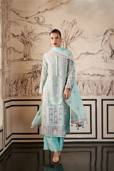 Anita Dongre Rooma Suit Set Sage festive indian designer wear online shopping melange singapore 
