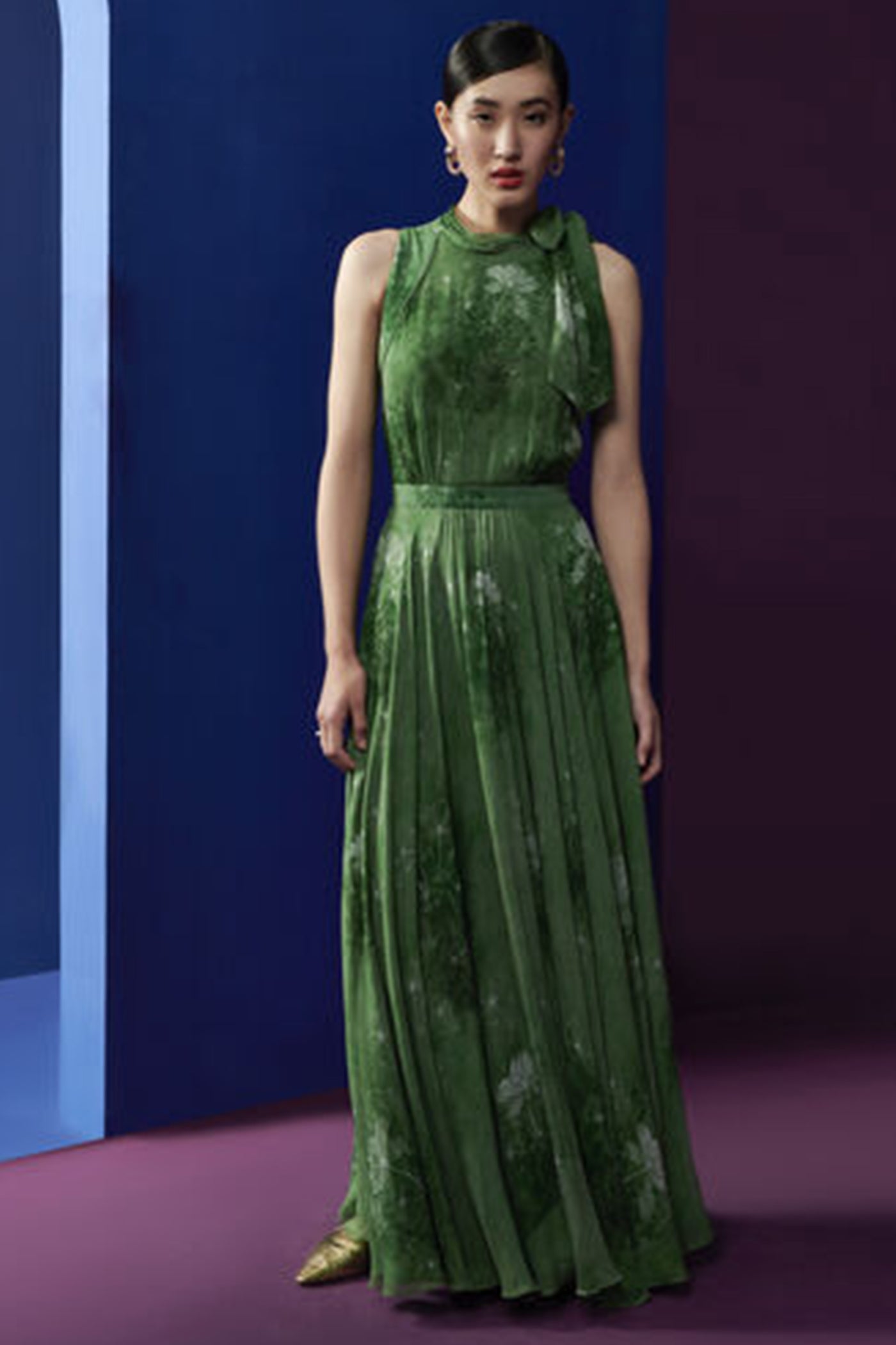 Anita Dongre Wisteria Dress Green western indian designer wear online shopping melange singapore 