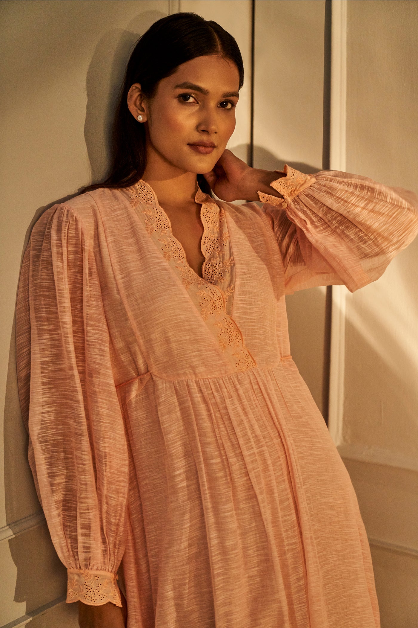 Anita Dongre Anna Dress Pink western indian designer wear online shopping melange singapore