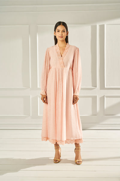 Anita Dongre Anna Dress Pink western indian designer wear online shopping melange singapore
