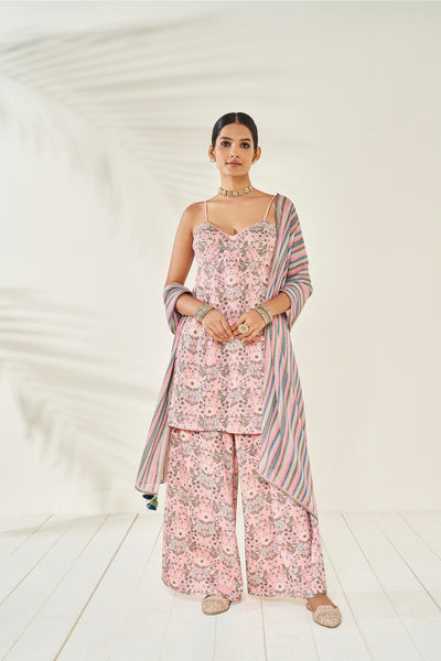 Anita Dongre Antonia Sharara Set Blush festive indian designer wear online shopping melange singapore