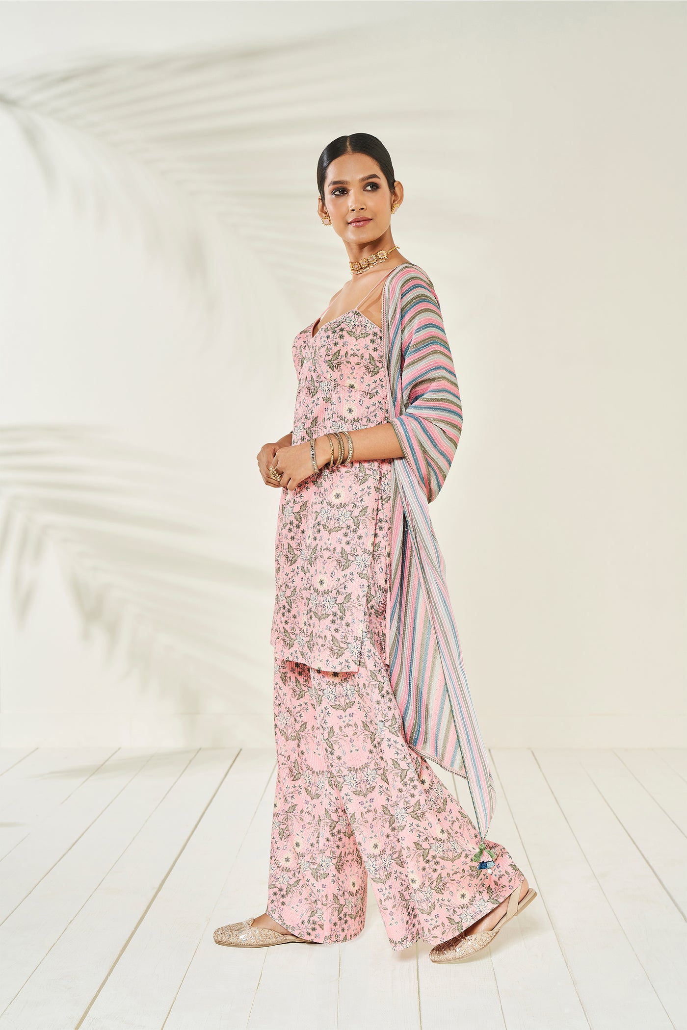 Anita Dongre Antonia Sharara Set Blush festive indian designer wear online shopping melange singapore