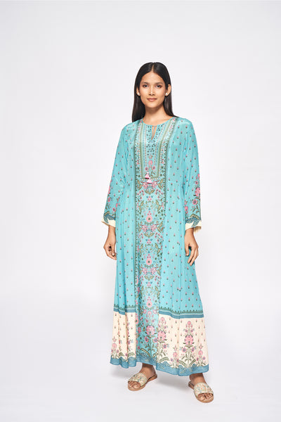 Anita Dongre Bansi Dress Blue western indian designer wear online shopping melange singapore