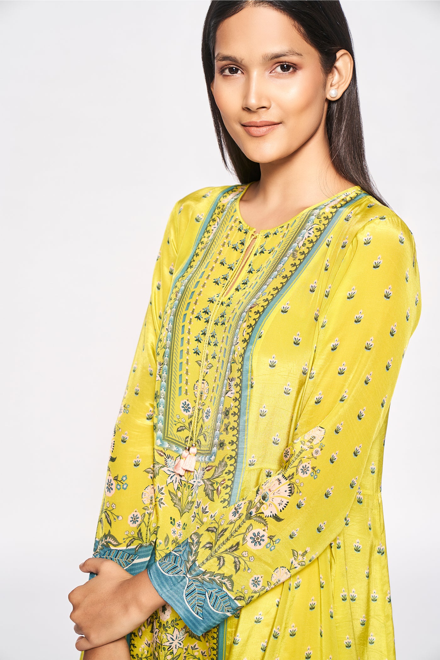 Anita Dongre Bansi Dress Lime western indian designer wear online shopping melange singapore