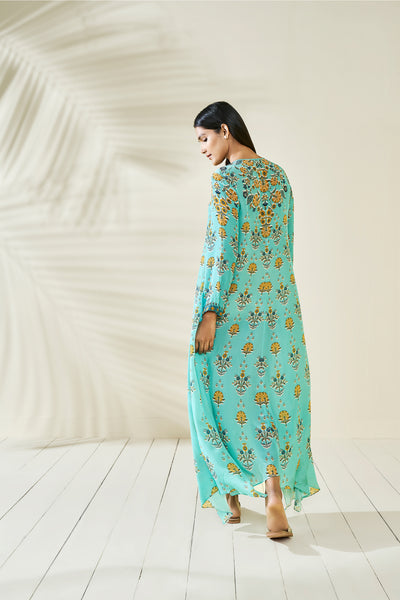 Anita Dongre Barkha Dress Blue western indian designer wear online shopping melange singapore