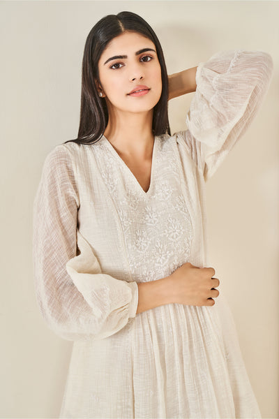 Anita Dongre Beyaz Dress Ivory western indian designer wear online shopping melange singapore