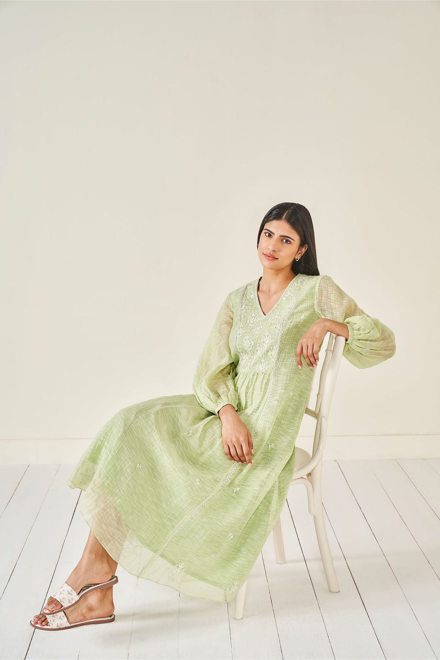 Anita Dongre Beyaz Dress Mint western indian designer wear online shopping melange singapore