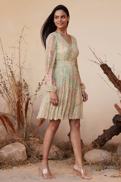 Anita Dongre Cerise Dress Sage indian designer wear online shopping melange singapore