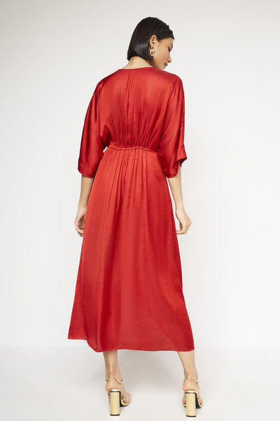 Anita Dongre Delaney Dress Red indian designer wear online shopping melange singapore