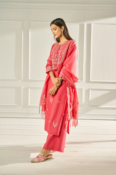 Anita Dongre Dhara Set Raspberry festive indian designer wear online shopping melange singapore