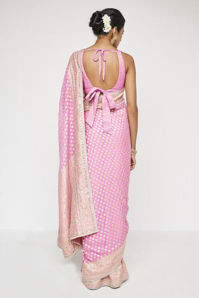 Anita Dongre Ekisha Benarasi Saree Pink indian designer wear online shopping melange singapore