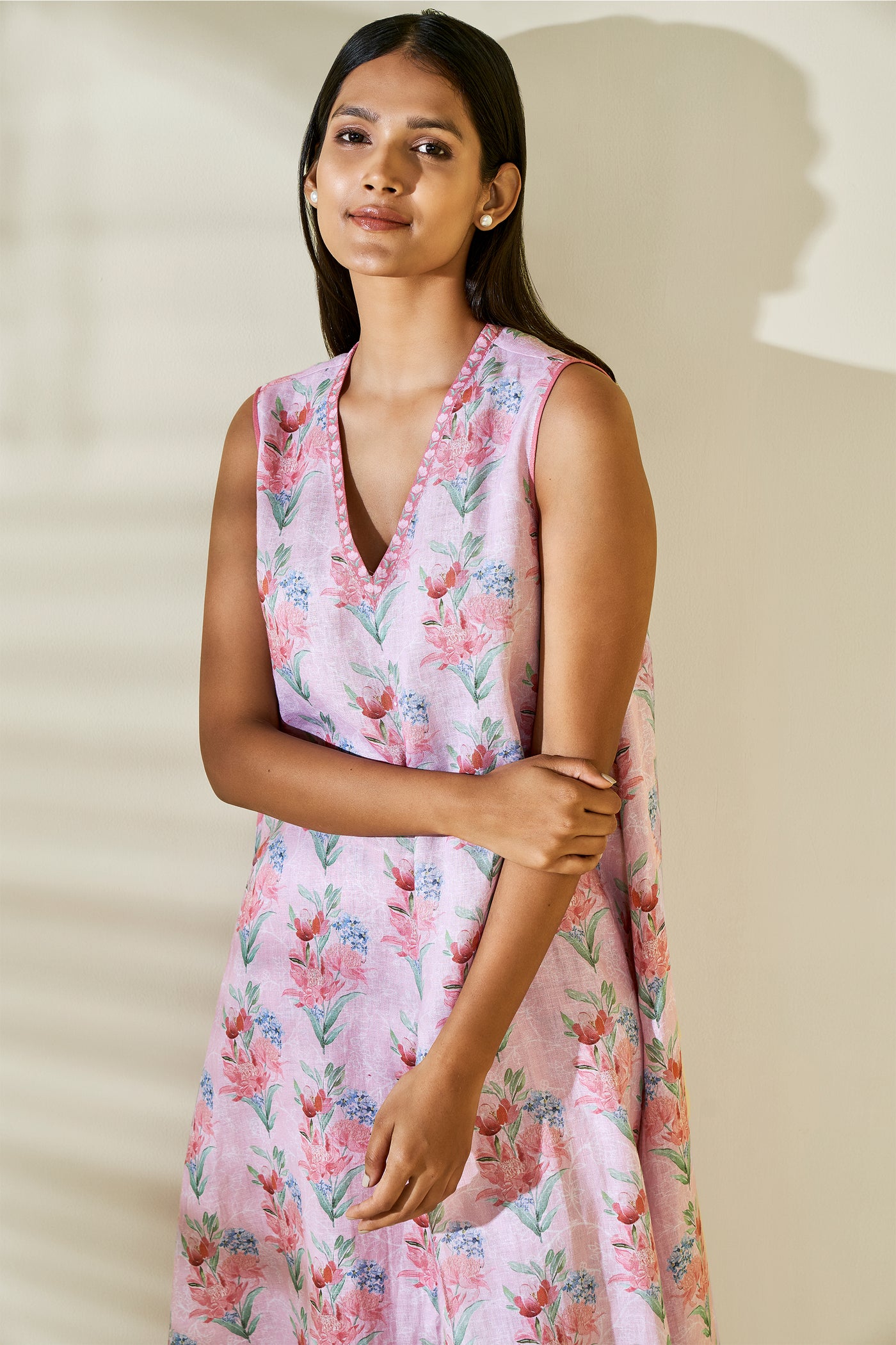 Anita Dongre Elna Set Pink festive indian designer wear online shopping melange singapore