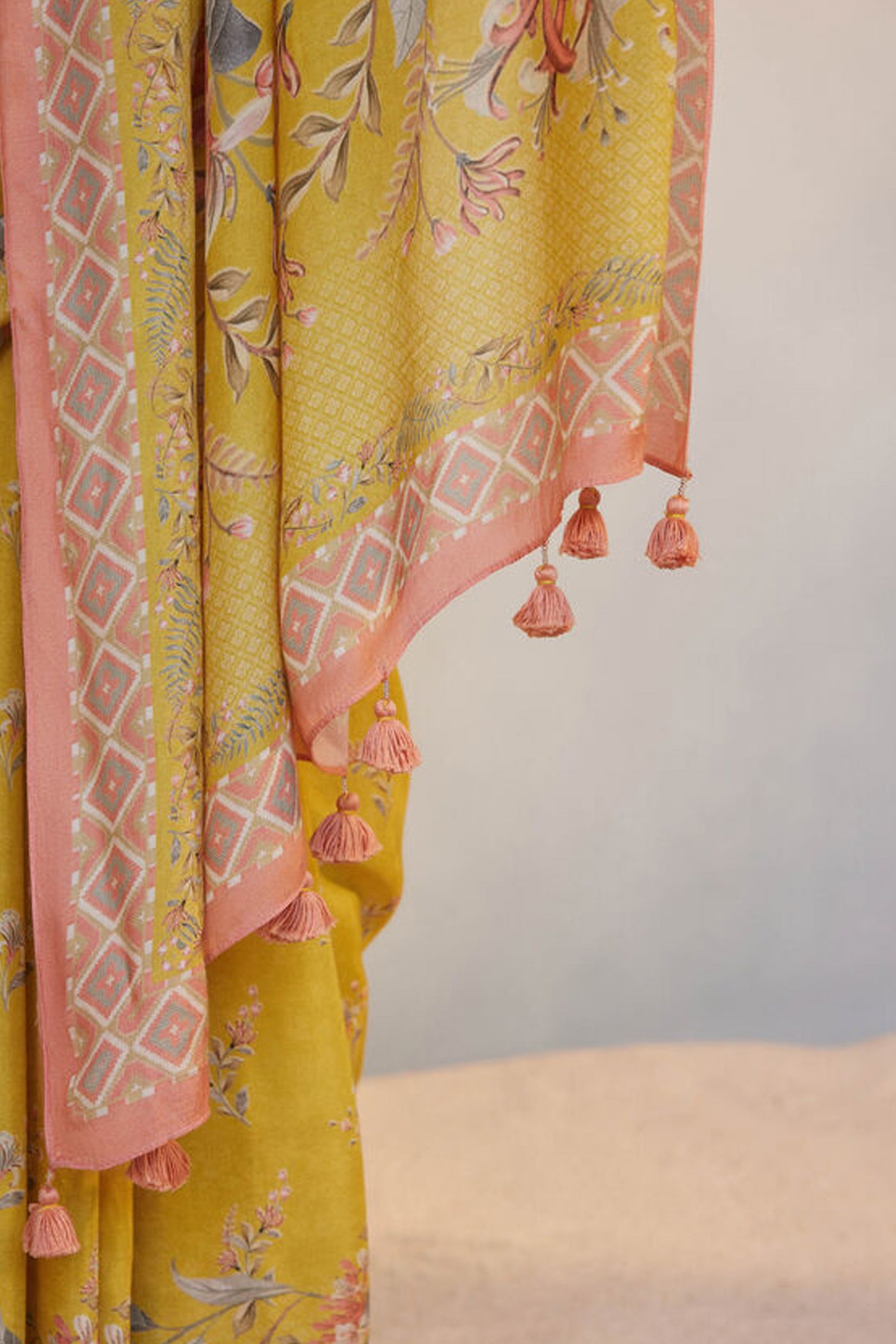 Anita Dongre Ember Saree Set Mustard indian designer wear online shopping melange singapore