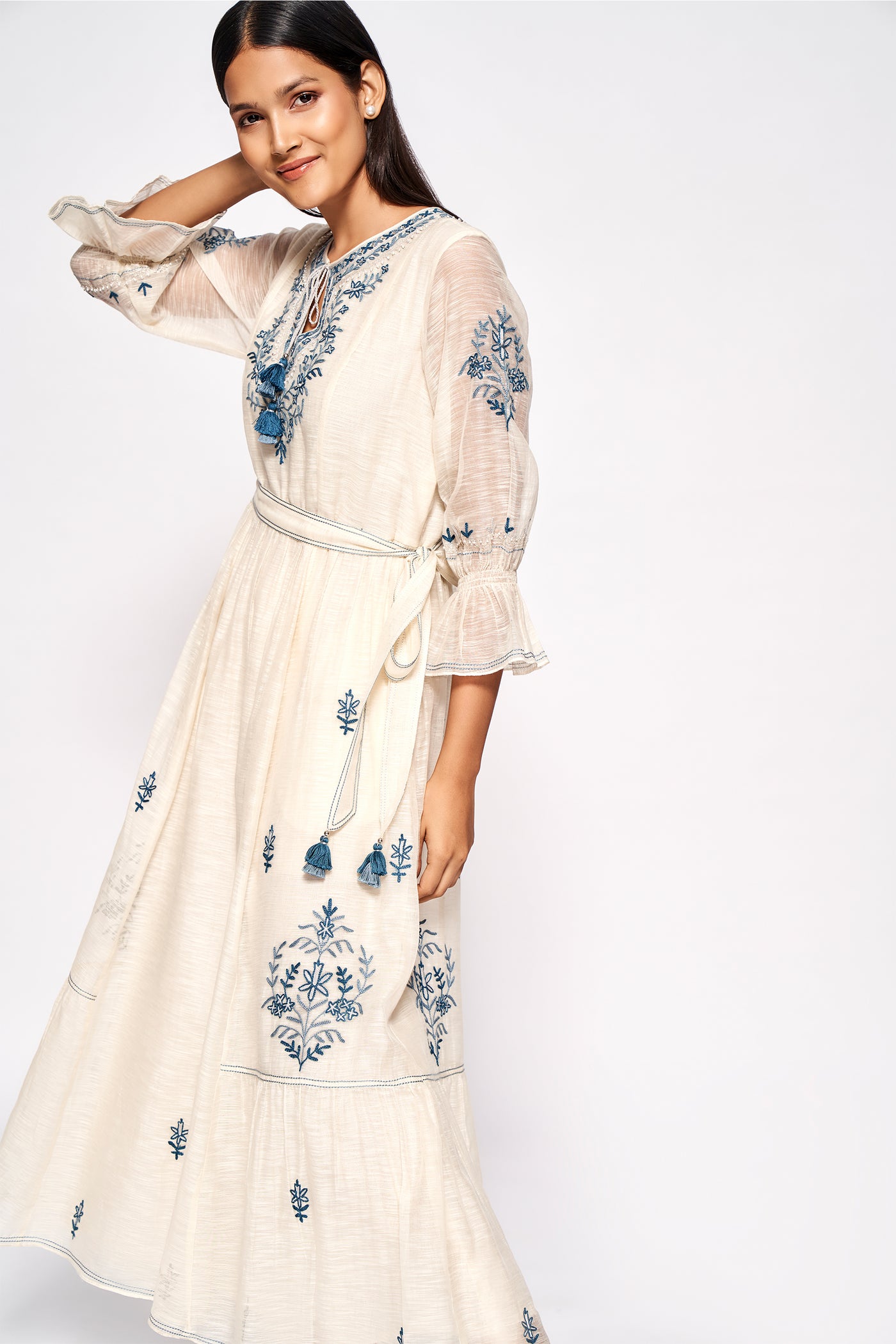 Anita Dongre Faiha Dress Natural western indian designer wear online shopping melange singapore