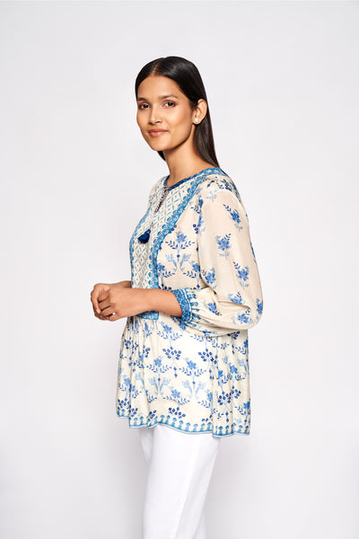 Anita Dongre Faza Top Blue online shopping melange singapore western indian designer wear