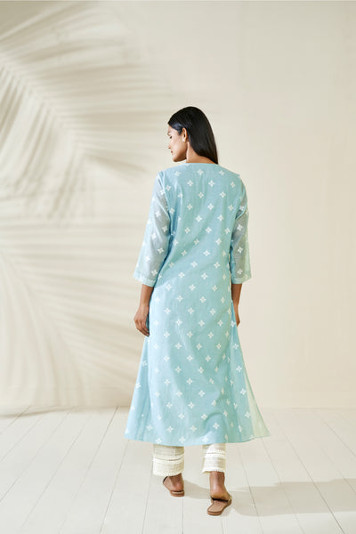Anita Dongre Hirisha Kurta Powder Blue online shopping melange singapore indian designer wear