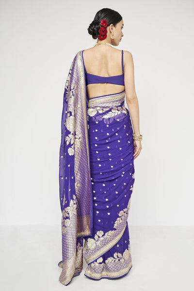Anita Dongre Kanak Benarasi Saree Purple indian designer wear online shopping melange singapore