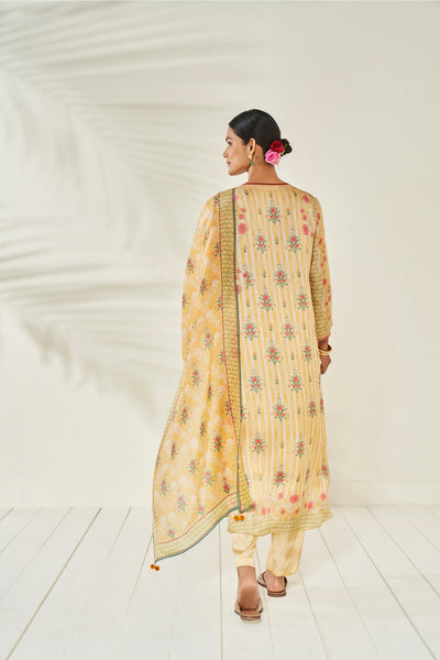 Anita Dongre Kapila Kurta Set Yellow festive indian designer wear online shopping melange singapore