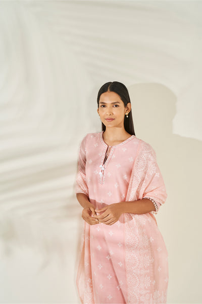 Anita Dongre Katha Kurta Set Blush festive indian designer wear online shopping melange singapore