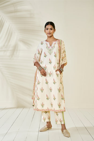 Anita Dongre Kunika Set Natural festive indian designer wear online shopping melange singapore