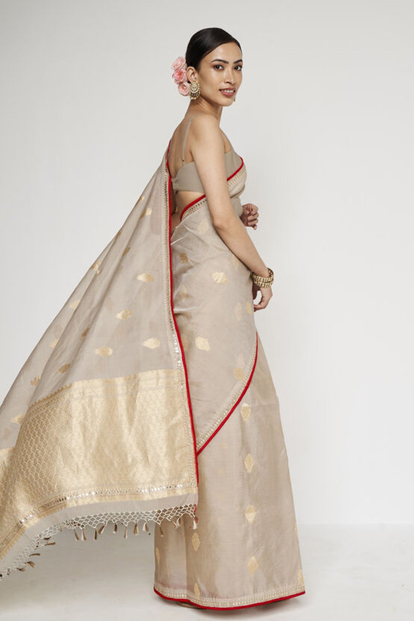 Anita Dongre Lakhi Benarasi Saree Gold indian designer wear online shopping melange singapore