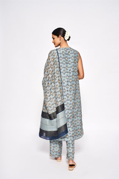 Anita Dongre Maushmi Kurta Set Blue festive indian designer wear online shopping melange singapore
