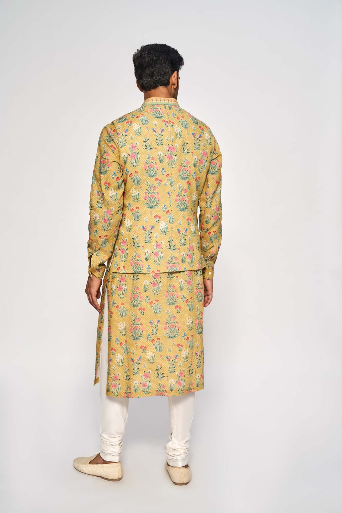 Anita Dongre menswear Jihan Bandi Mustard festive indian designer wear online shopping melange singapore