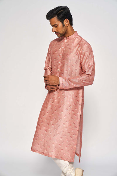 Anita Dongre menswear Ohas Kurta Pink festive indian designer wear online shopping melange singapore