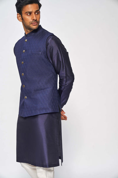 Anita Dongre menswear Ahan Bandi Blue festive indian designer wear online shopping melange singapore