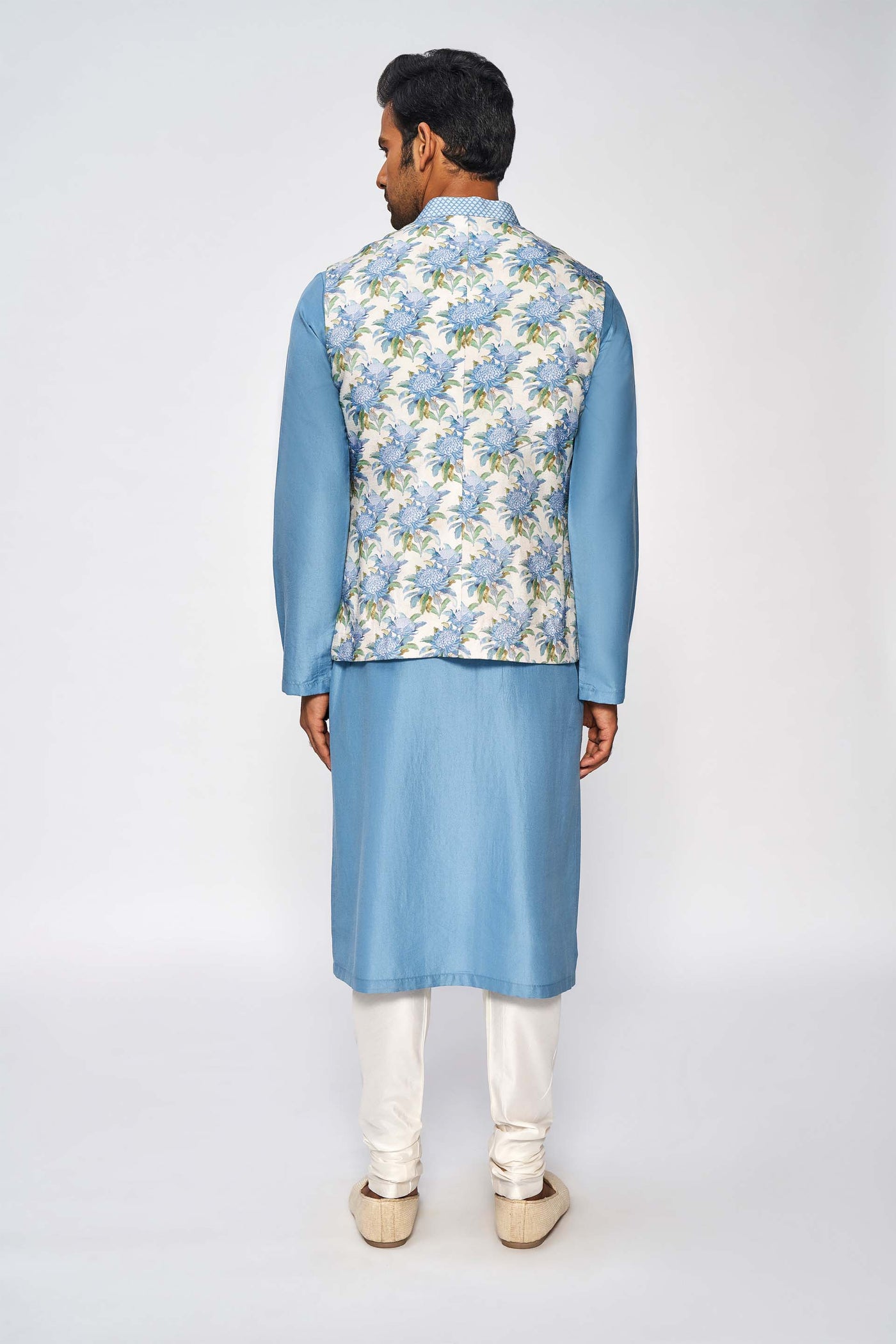 Anita Dongre menswear Armaan Bandi Powder Blue festive indian designer wear online shopping melange singapore