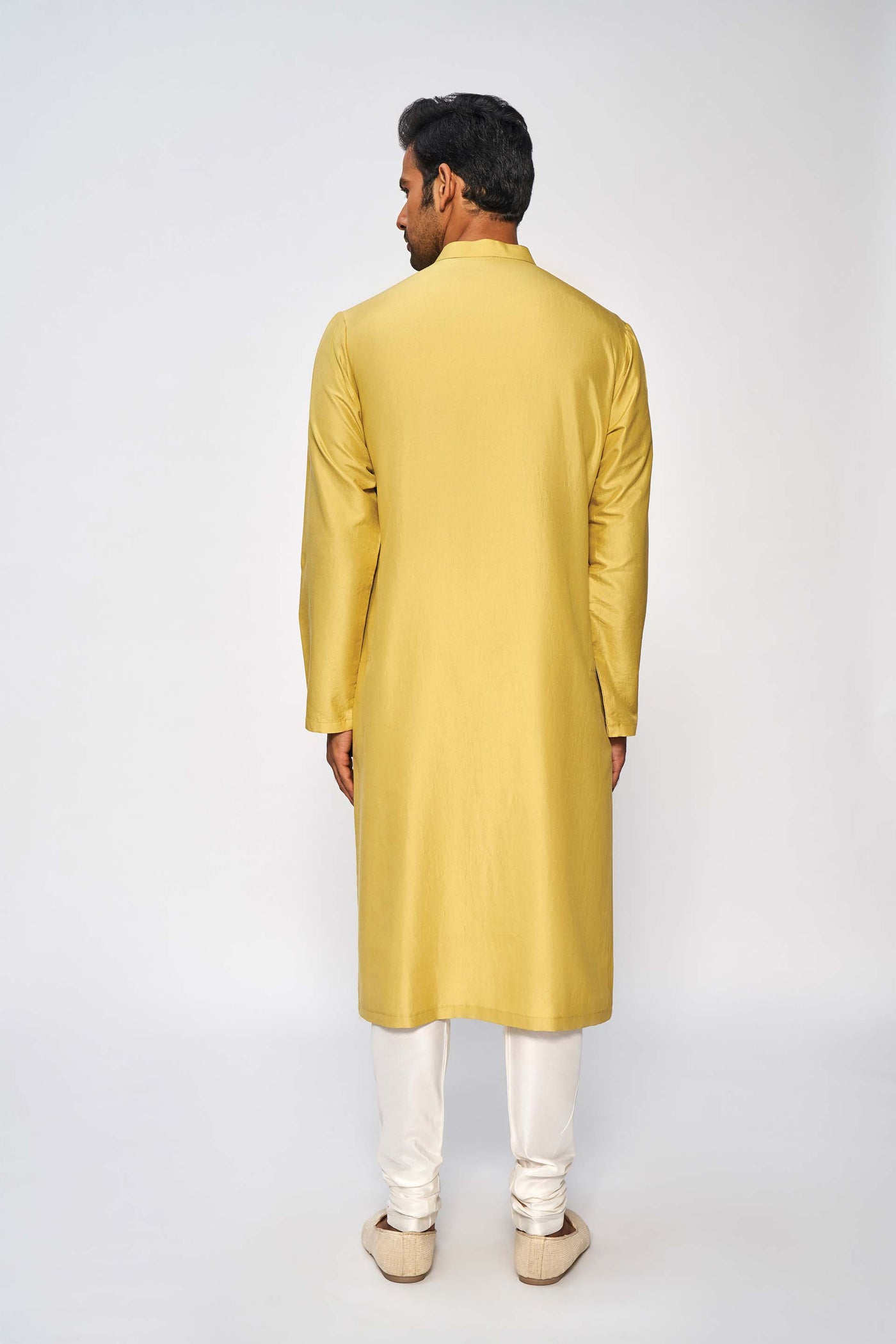 Anita Dongre menswear Ishir Kurta Mustard festive indian designer wear online shopping melange singapore
