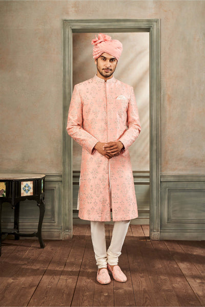Anita Dongre menswear Kulish Sherwani Pink festive indian wedding designer wear groom online shopping melange singapore 