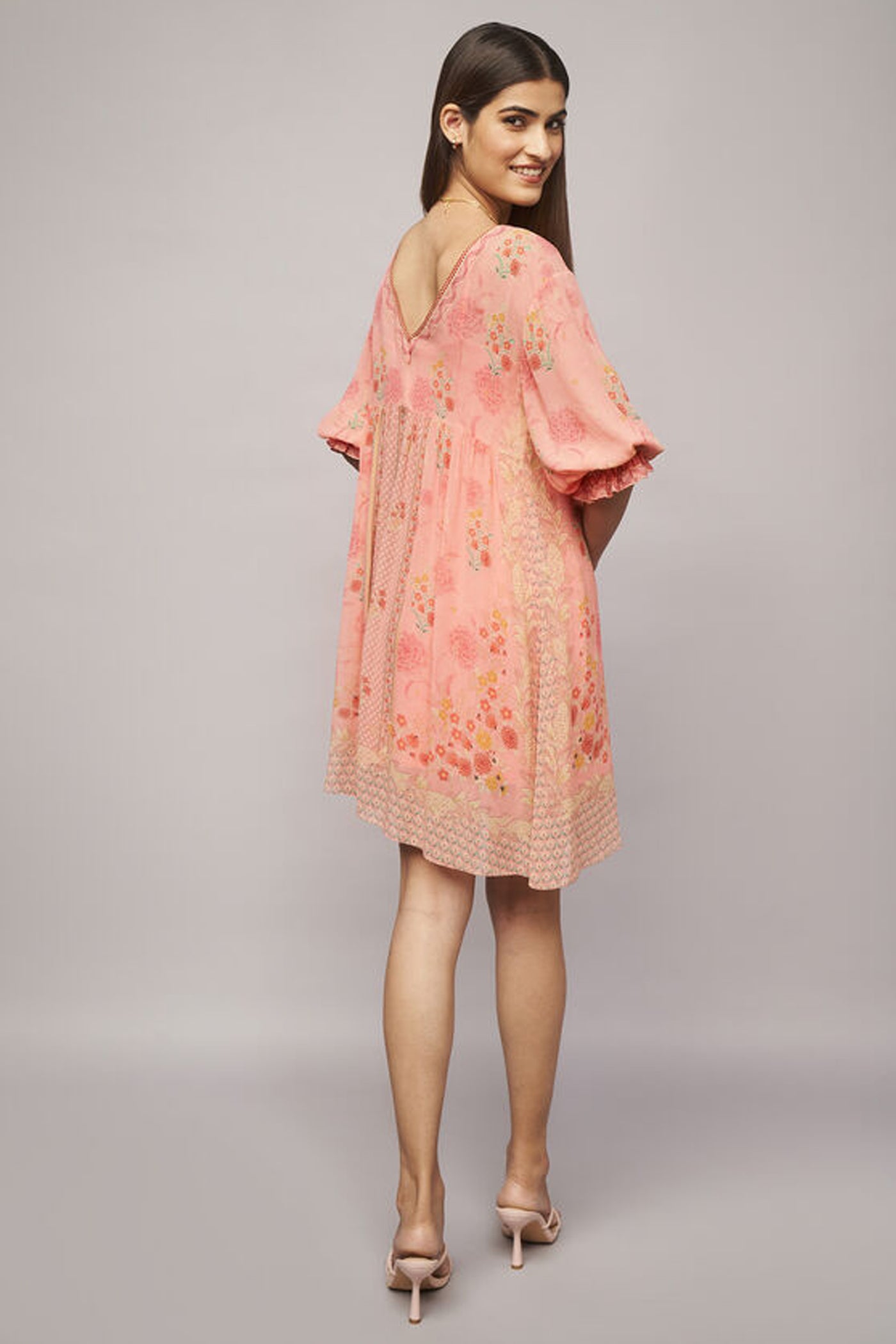 Anita Dongre Mirvat Dress Pink indian designer wear online shopping melange singapore