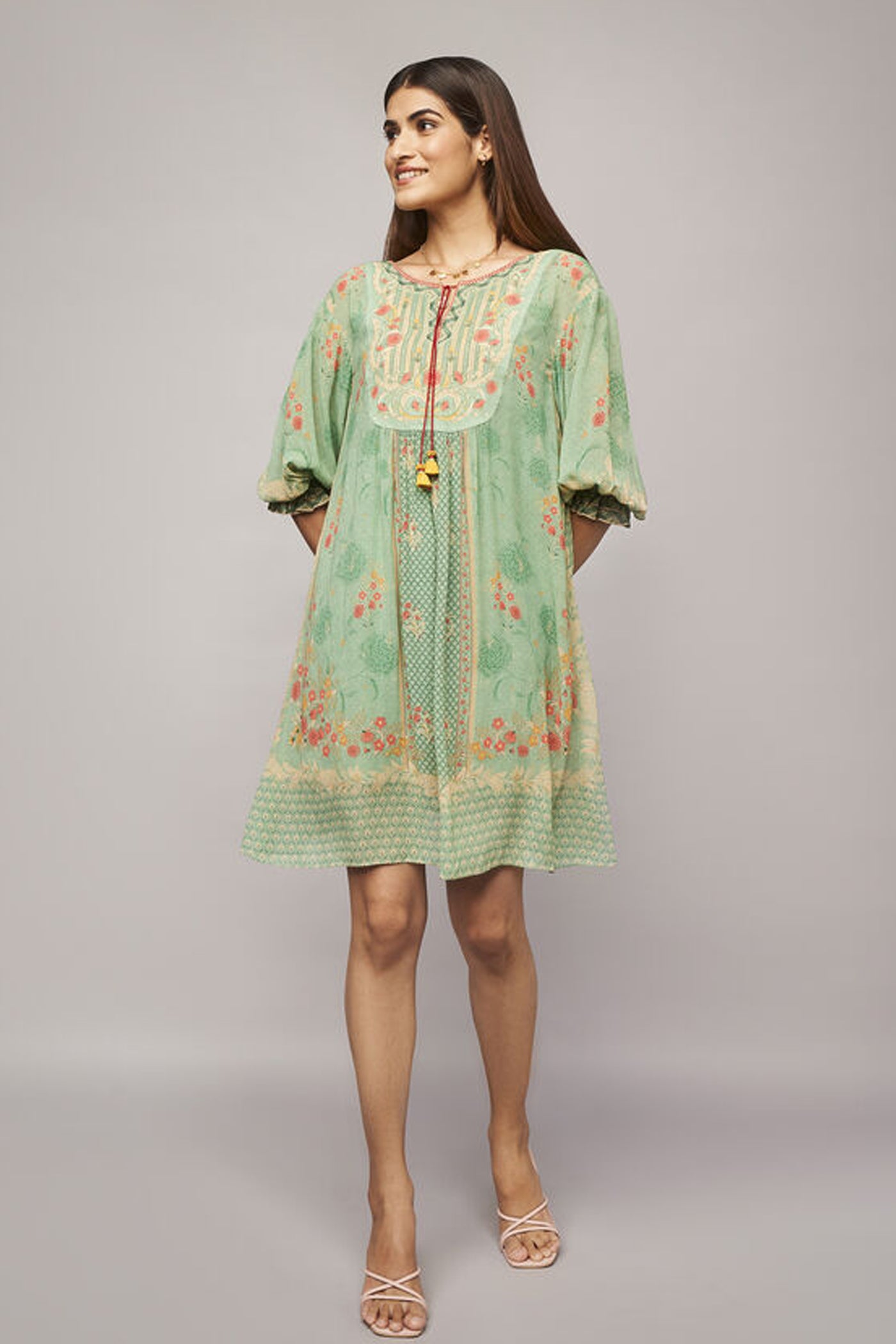 Anita Dongre Mirvat Dress Sage indian designer wear online shopping melange singapore